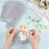 Rectangle Transparent Plastic PVC Box Gift Packaging, Waterproof Folding Box, for Toys & Molds, Clear, Box: 6x6x12.1cm