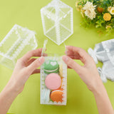 60Pcs Foldable Transparent PVC Boxes, for Craft Candy Packaging Wedding Party Favor Gift Boxes, Rectangle with Bowknot Pattern, Clear, 12x7x7cm
