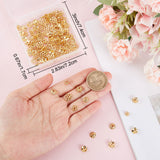 180Pcs 10 Style Rack Plating Alloy Bead Caps, Lead Free & Cadmium Free, Long-Lasting Plated, Flower, Golden, 5.5~9x2~3mm, Hole: 1.4~1.8mm, 18pcs/style