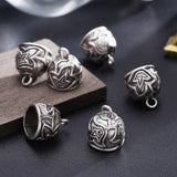 Tibetan Style Alloy Cord Ends, End Caps, Lead Free & Nickel Free & Cadmium Free, Thailand Sterling Silver Plated & Real 18K Matte Gold Color, 18x15mm, Hole: 3mm, 2colors, 8pcs/color, 16pcs/box, Inner Diameter: 12mm