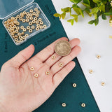 100Pcs Long-Lasting Plated Brass Spacer Beads, Grooved Beads, Column, Real 18K Gold Plated, 6x3mm, Hole: 1.8mm