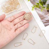 50Pcs 304 Stainless Steel Hoop Earrings Findings, Kindey, Golden, 25x10.5x2.5mm, Pin: 0.8mm