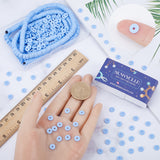 3 Strands Flat Round Handmade Polymer Clay Beads, Disc Heishi Beads for Hawaiian Earring Bracelet Necklace Jewelry Making, Cornflower Blue, 6x1mm, Hole: 2mm, about 353~378pcs/strand, 17.7 inch