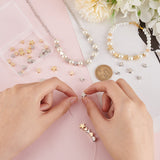 60Pcs 6 Styles Brass Beads, Long-Lasting Plated, Star & Butterfly & Heart, Mixed Color, 5~9x6~10x2.5~3mm, Hole: 1mm, 10pcs/style