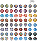 Flatback Glass Cabochons for DIY Projects, Dome/Half Round, Mixed Color, 18x5mm, 140pcs/box