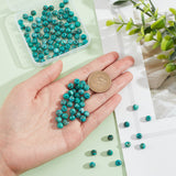 Natural African Turquoise(Jasper) Beads Strands, Round, Dyed & Heated, 6mm, Hole: 1mm, about 62pcs/strand, 14.96''(38cm), 2 strands/box