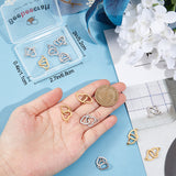 12Pcs 2 Colors 304 Stainless Steel Connector Charms, Double Heart Links, Golden & Stainless Steel Color, 12x20x1mm, Hole: 1.6mm, 6pcs/color