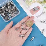 80Pcs 304 Stainless Steel Clip-on Earring Findings, Flat Round Earring Settings, Stainless Steel Color, Tray: 9.8mm, 16x10x7mm