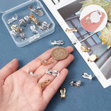 30Pcs 3 Colors 304 Stainless Steel Clip on Earring Pads, Flat Round, Mixed Color, 16x10x7mm, Tray: 9.8mm, 10Pcs/color