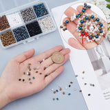 800Pcs 8 Style 2-Hole Seed Beads, Czech Glass Beads, Mixed Color, 5x3.5x2.5~3mm, Hole: 0.5mm, 100Pcs/style