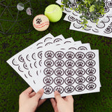 26 Sheets 2 Styles PVC Plastic Waterproof Stickers, Dot Round Self-adhesive Decals, for Helmet, Laptop, Cup, Suitcase Decor, Footprint Pattern, 195x195mm, 25pcs/sheet, 13 sheets/style