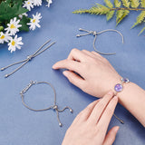 12Pcs Adjustable 304 Stainless Steel Slider Bracelet Makings,Bolo Braceletss, Stainless Steel Color, 8-5/8 inch(22cm)