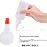 120ml Plastic Glue Bottles, White, 11x4.6cm, capacity: 120ml, 12pcs/set
