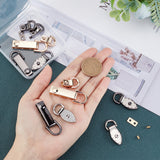 3 Colors Alloy Hanger Ring and Bag Lock Clasps, with with Iron Screws, for Bag Replacement Accessories, Mixed Color, 4.9x1.6x0.7cm, Hole: 11x11mm