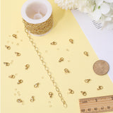 DIY Chain Bracelet Necklace Making Kit, Including Brass Oval Link Chains, 304 Stainless Steel Clasps & Jump Rings, Real 18K Gold Plated, Chain: 5M/set