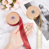 2 Rolls 2 Colors Sparkle Polyester Glitter Power Ribbons, Double Edges with Iron Wires, for Christmas Decoration, Mixed Color, 1 inch(25mm), 10 Yards/roll, 1 Roll/color