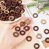 Coconut Linking Rings, Round Ring, Coconut Brown, 25.5x3.5mm, Inner Diameter: 14mm
