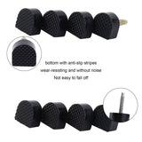 Iron High Heel Shoes Replacement Tips Pin, for Repairing Shoes , Black, 16.5~19.5x8~12x6.5mm, Pin: 2.4 & 3mm, 20pairs/set