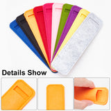 20Pcs 10 Colors Rectangle Wool Felt Pen Bag, Pen Sleeve, for School Office Stationery Packaging Storage Supplies, Mixed Color, 175x45x4mm, 2pcs/color