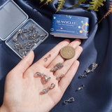 35Pcs 7 Styles Rack Plating Brass Ice Pick Pinch Bails, Long-Lasting Plated, Platinum, 9~18.5x3~8x3~5mm, Hole: 3.5~8x3~9mm, Pin: 1mm, 5Pcs/style