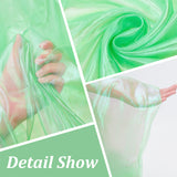 Laser Polyester Fabric, for Stage Show Decoration, Light Green, 1500x0.1mm