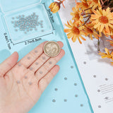 100Pcs 304 Stainless Steel Spacer Beads, Flower, Granulated Beads, Stainless Steel Color, 4x1.2mm, Hole: 1mm