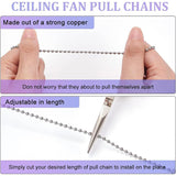 5Pcs Glass Ceiling Fan Pull Chain Extenders, Hanging Sun Catchers, with 304 Stainless Steel Ball Chain, Mixed Shapes, Mixed Color, 353~364mm