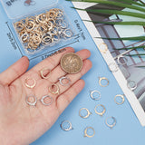 100Pcs 2 Colors 304 Stainless Steel Leverback Earring Findings, with Loop, Golden & Stainless Steel Color, 14.5x12x2mm, Hole: 1.2mm, 50Pcs/color