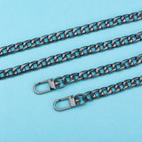 Bag Strap Chains, Iron Curb Link Chains, with Swivel Lobster Claw Clasps, Gunmetal, 47.2 inch(120cm), 1 strand/box