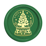 Christmas Theme Golden Tone Wax Seal Brass Stamp Head, for Wax Seal Stamp, Christmas Tree, 25x14.5mm