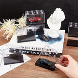 Plastic Mold Presentation Boxes, with Black Base, for Car Toy Storage, Rectangle, Clear, Finished Product: 9.5x4.75x6.3cm, about 2pcs/set