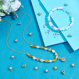 24Pcs 4 Style Rack Plating Brass Tube Bails, Barrel Loop Bail Beads, Long-Lasting Plated, Textured, Platinum & Golden, 8.5~9x5.5~6x5.8~6mm, Hole: 1.6~2mm, Inner Diameter: 2.4mm, 6pcs/style