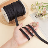 9M Polyester Piping Trim, Folding Cord Trim, Clothing Accessories, Black, 1/2 inch(12mm), about 54.68 Yards(50m)/Roll