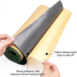 Self Adhesive Velvet Flocking Fabric, for Jewelry Drawer Craft Fabric Peel Stick, Dark Green, 25x0.08cm