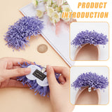 Cloth Artificial Flower Shoe Decorations, Detachable Shoe Buckle Clips, Chrysanthemum, Slate Blue, 80x110mm