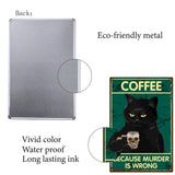 Vintage Metal Iron Tin Sign Poster, Wall Decor for Bars, Restaurants, Cafes Pubs, Cat Shape, 300x200x0.5mm, Hole: 5x5mm