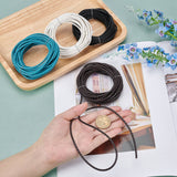 Braided Cowhide Cord, Leather Jewelry Cord, Jewelry DIY Making Material, Teal, 3mm, about 5m/bundle