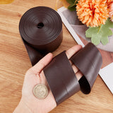 Flat Imitation Leather Cord, Garment Accessories, Coconut Brown, 50x1mm, about 5.47 Yards(5m)/Bundle