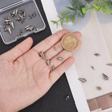 40Pcs 5 Style 304 & 201 Stainless Steel Charms, Spike/Cone, Stainless Steel Color, 6.5~14.5x3~7mm, hole: 1.8~2mm, 8pcs/style
