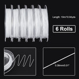 Tiger Tail Wire, Nylon-coated Stainless Steel, Round, WhiteSmoke, 0.38mm, about 32.81 Feet(10m)/Roll