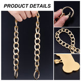 DIY Dog Tag Making Kits, Including Aluminum Cable Chain Dog Collar & 304 Stainelss Steel Pendants, Golden, 2pcs/set