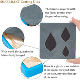 Wood Cutting Dies, with Steel, for DIY Scrapbooking/Photo Album, Decorative Embossing DIY Paper Card, Leather Crafts Making, Teardrop Pattern, 100x100x9mm, 1pc/set