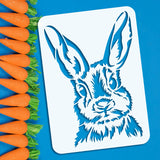 Plastic Drawing Painting Stencils Templates, for Painting on Scrapbook Fabric Tiles Floor Furniture Wood, Rectangle, Rabbit, 29.7x21cm