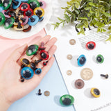 Craft Plastic Doll Eyes Stuffed Toy Eyes, Mixed Color, 8~30mm, 12 style, 4pairs/style, 48 pairs