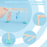 4 Sets 4 Style Plastic Doll Clothes Drying Laundry Rack Set, including Clothes Hangers and Base, Bar, for Doll Clothing Outfits Hanging, Mixed Color, 35~232x49~69.5x3.5~140mm, 1 set/style