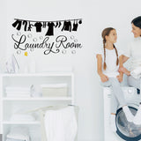 PVC Wall Stickers, for Laundry Room Decoration, Clothes Pattern, 310x590mm