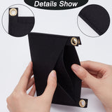 3Pcs 3 Style Felt Bags Organizer Insert, Mini Envelope Handbag Shaper Premium Felt, with Iron Grommets, Black, 9~22x8~18.3x0.5~0.55cm, Hole: 10mm, 1pc/style