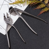 Steel Flatten Pliers, Leather Edge Adjustment Press Flatten Plier Clamp, for DIY Leather Craft, Stainless Steel Color, 198mm