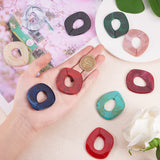 Acrylic Linking Rings, Quick Link Connectors, For Jewelry Chains Making, Imitation Gemstone Style, Mixed Color, 51.5x45x3.5mm, Inner Diameter: 23x16mm, 10colors, 4pcs/color, 40pcs/bag