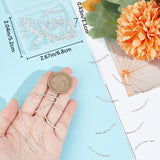 Brass Tube Beads, Long-Lasting Plated, Curved Beads, Textured Tube, 925 Sterling Silver Plated, 20x2mm, Hole: 1.2mm, 40pcs/box